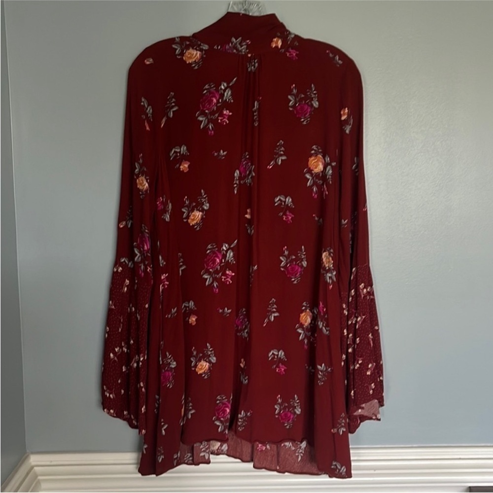 *Final Price* Free People Tate Mock-Neck Tunic Vintage Combo Red S NWT - Picture 8 of 9